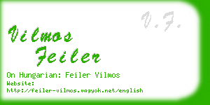 vilmos feiler business card